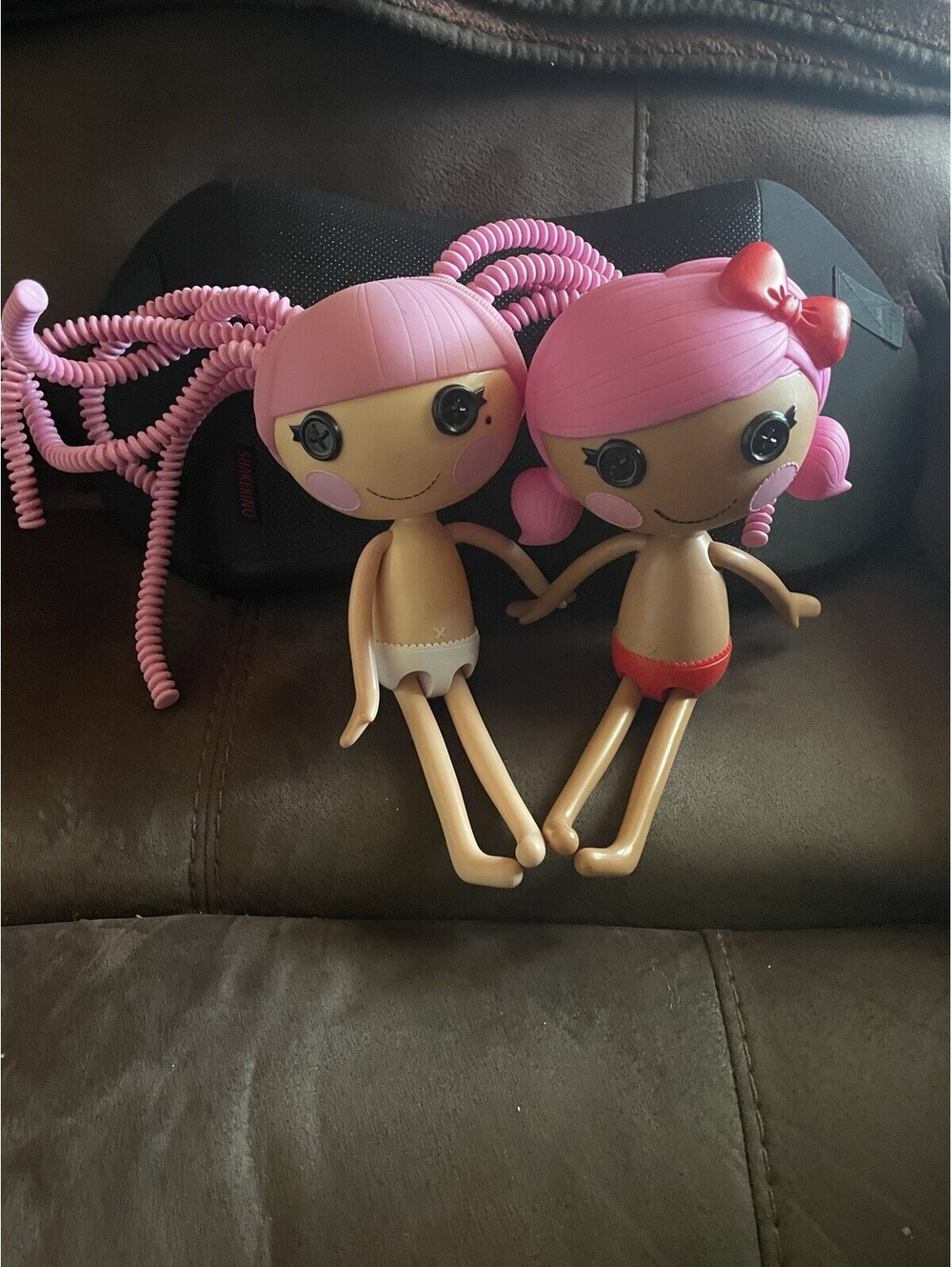 LaLaLoopsy Dolls Lot of 2 5-18 & 3-13 Jewel SparklesPink Silly Hair
